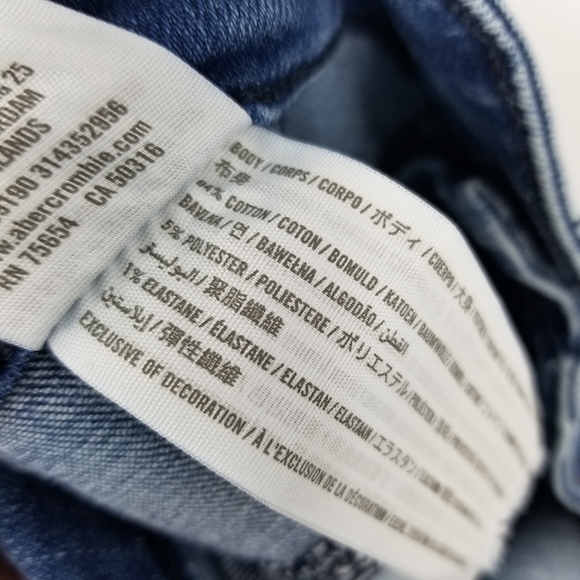 Abercrombie & Fitch Ultra High Rise Super Skinny Ankle Raw Hem Jeans Size 14/32 - Picture 10 of 10